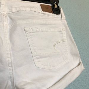 American Eagle white denim shorts size small